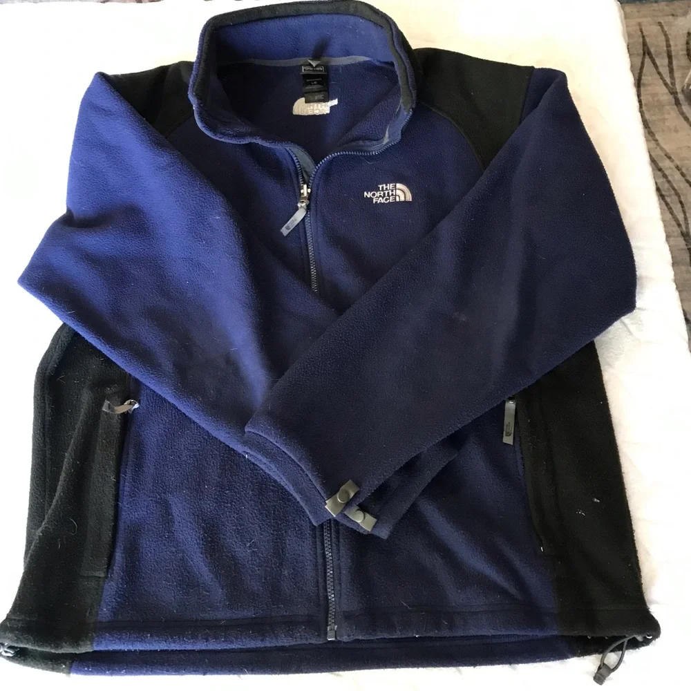 The North Face Men’s Blue and Black Fleece Jacket